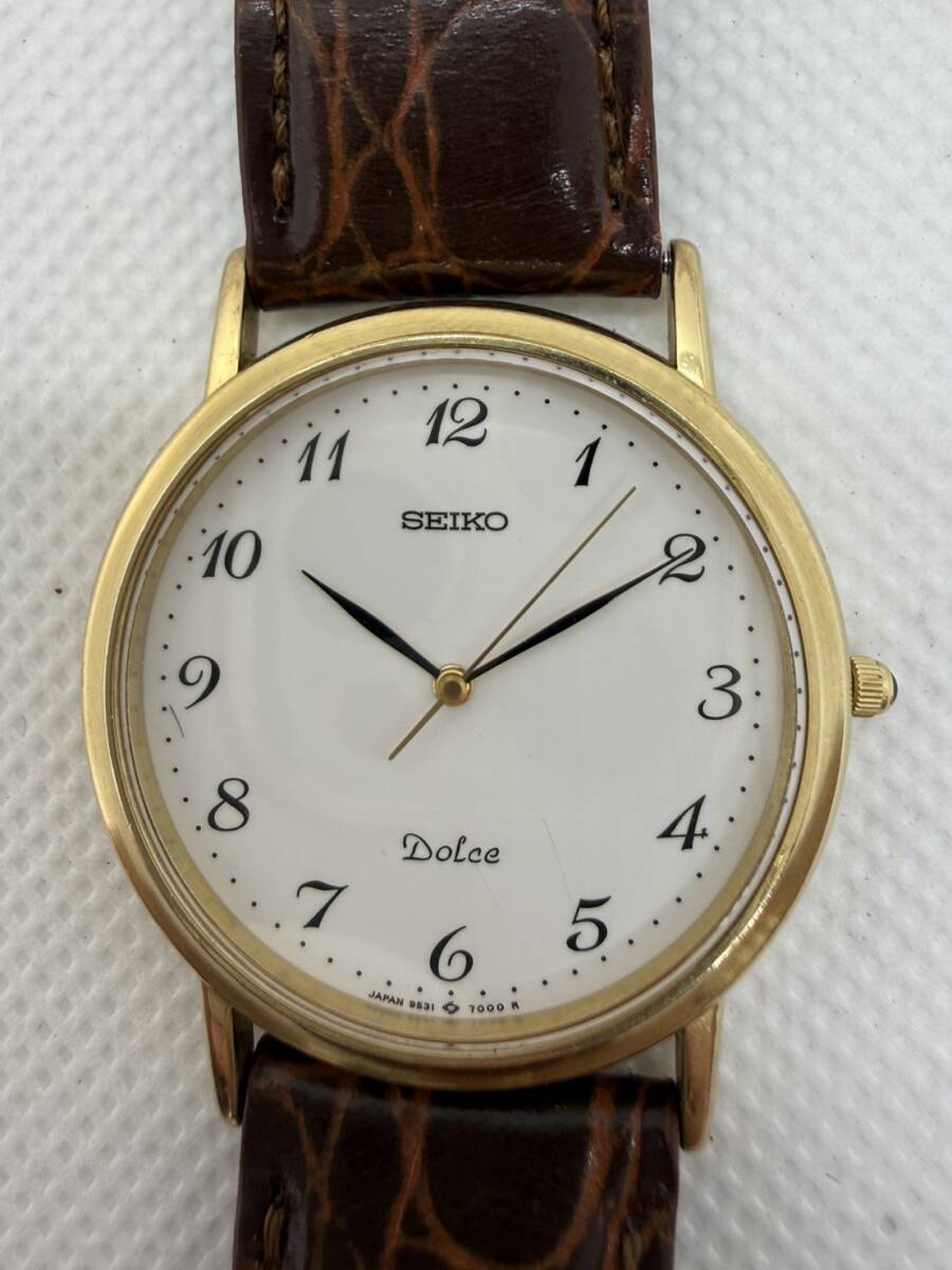 80s ヴィンテージ セイコー SEIKO ドルチェ DOLCE 9531-5080 紺
