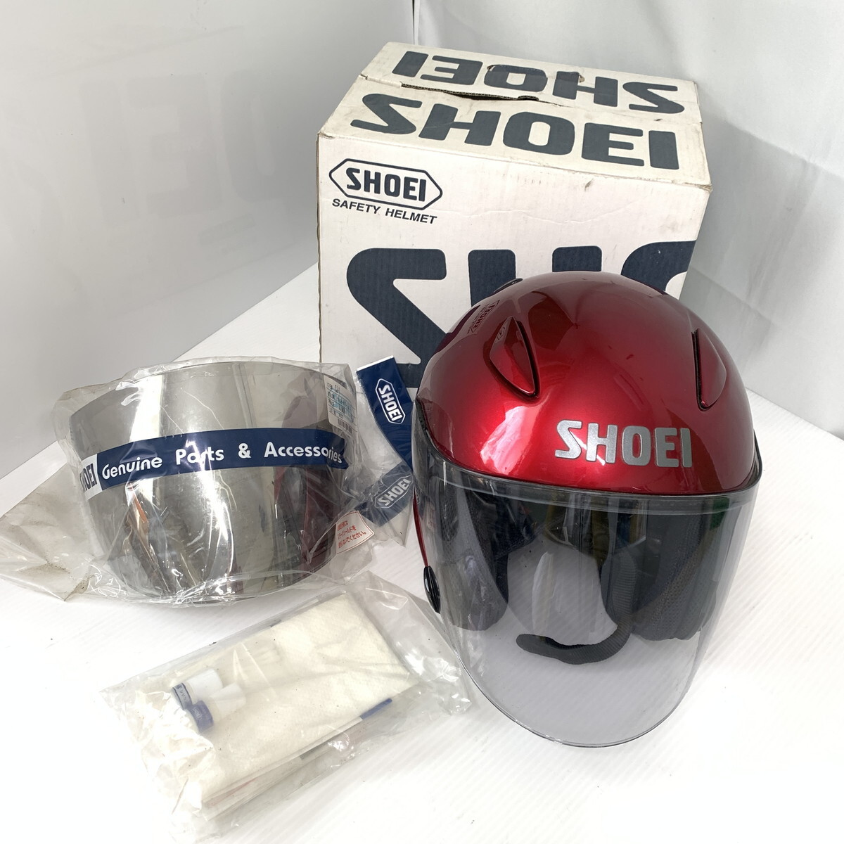 【美品】SHOEI HONDA J-FORCE2 JS-5A 未使用 バイザーのみ！ ホンダJS-5A、SHOEI J FORCE2 CJ-1の落札情報