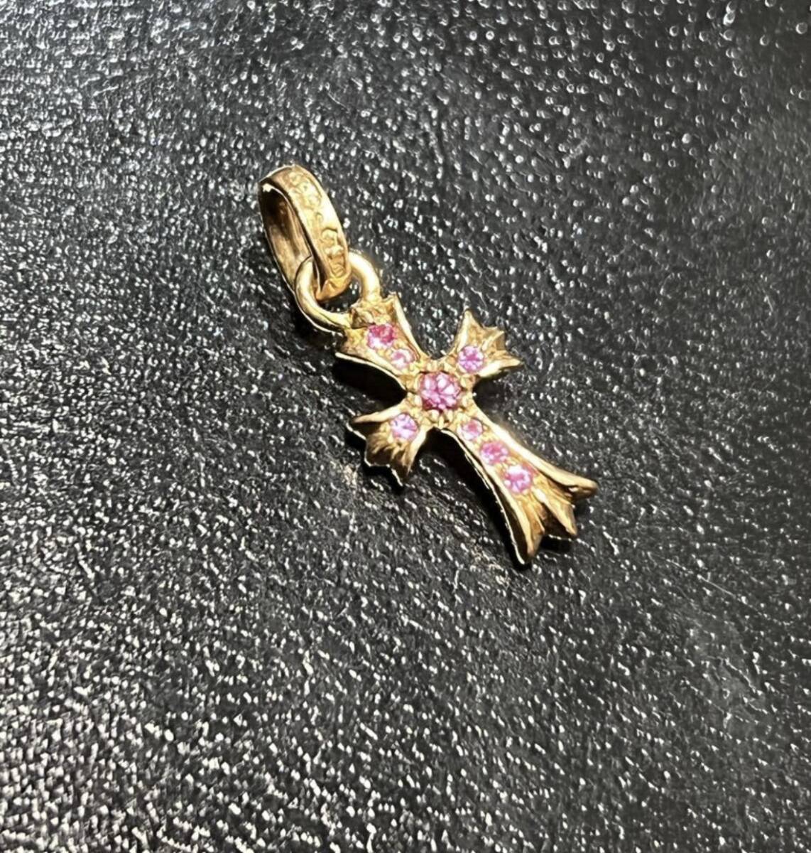 中古】超希少 インボイス原本付 クロムハーツ 22k タイニーCHクロス