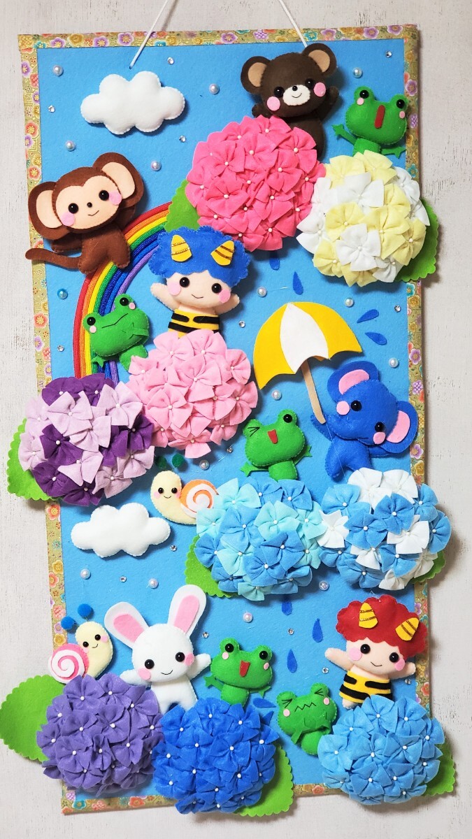 なっちゃん様】フェルトリース ハンドメイド タペストリー 七福神