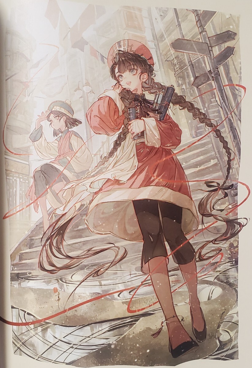 絵師100人展 創球 05 るろお 複製原画 (カラー複製イラスト) 額縁 