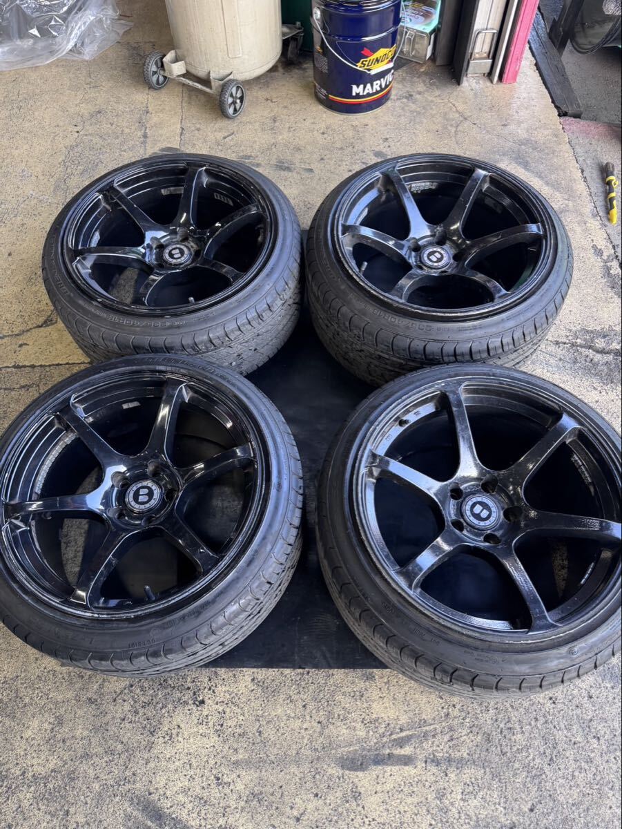 中古】RAYS TE37V 15インチ 9J マイナス15 114.3 4穴 195/55R15