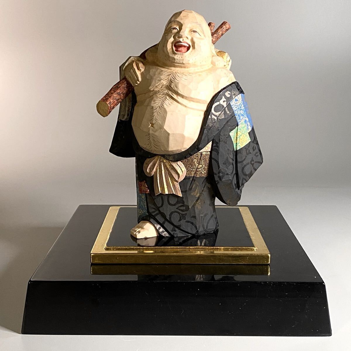 流】本象牙彫刻 彩色象牙七福神置物 重量230g JI539の落札情報詳細