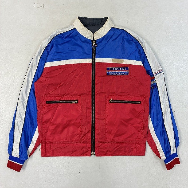 ヴィンテージHONDA トリコロール　ナイロンジャケット 中古】☆ 美品！！ ☆ HONDA(ホンダ) ナイロン 3シーズンジャケット