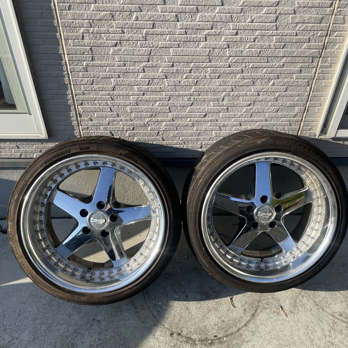 中古】希少 WORK エクイップ 18インチ 10Jマイナス3 12Jマイナス3
