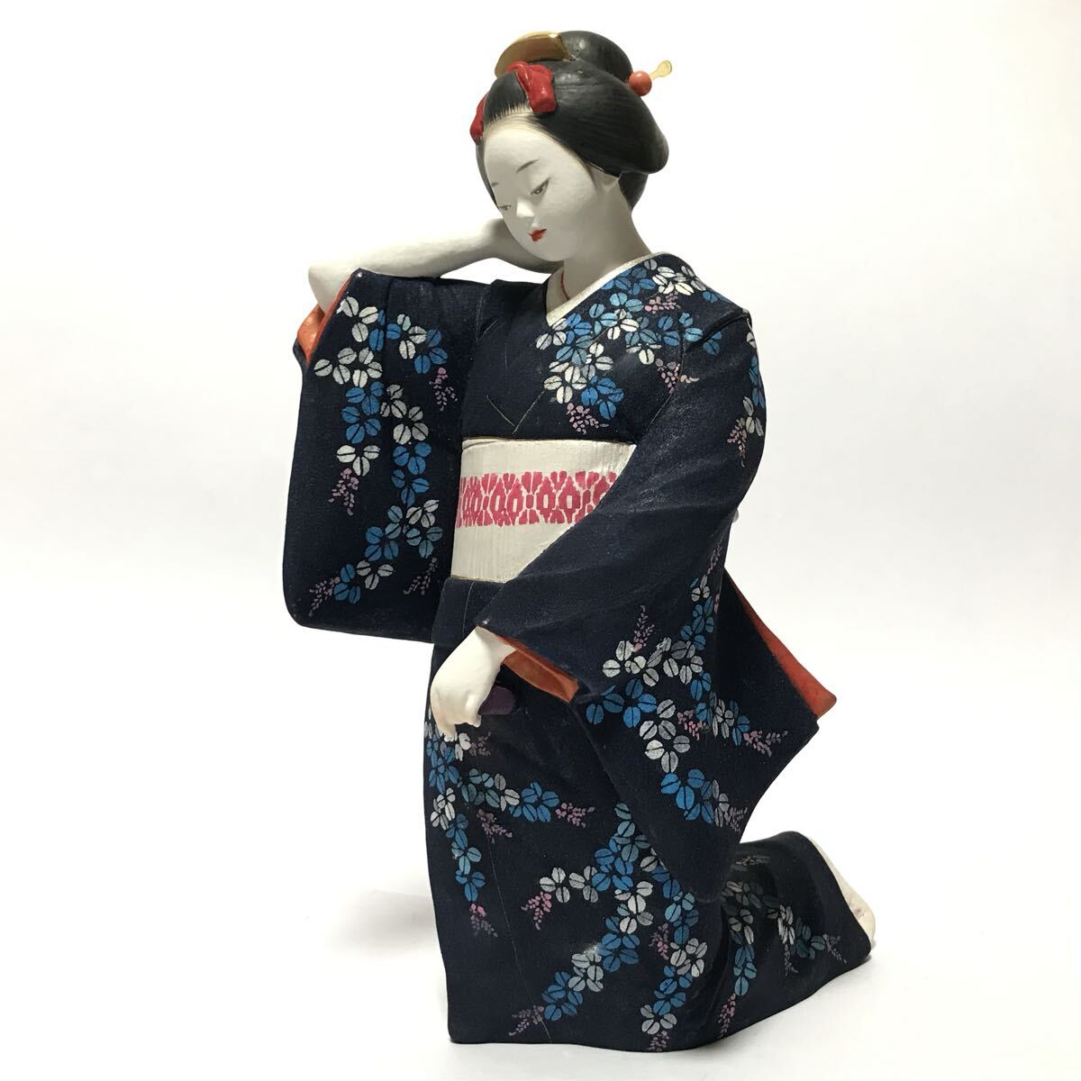 陶磁製 博多人形 彫師遊女春画 裏絵 裏隠し春画人形 置物 珍品 枕絵