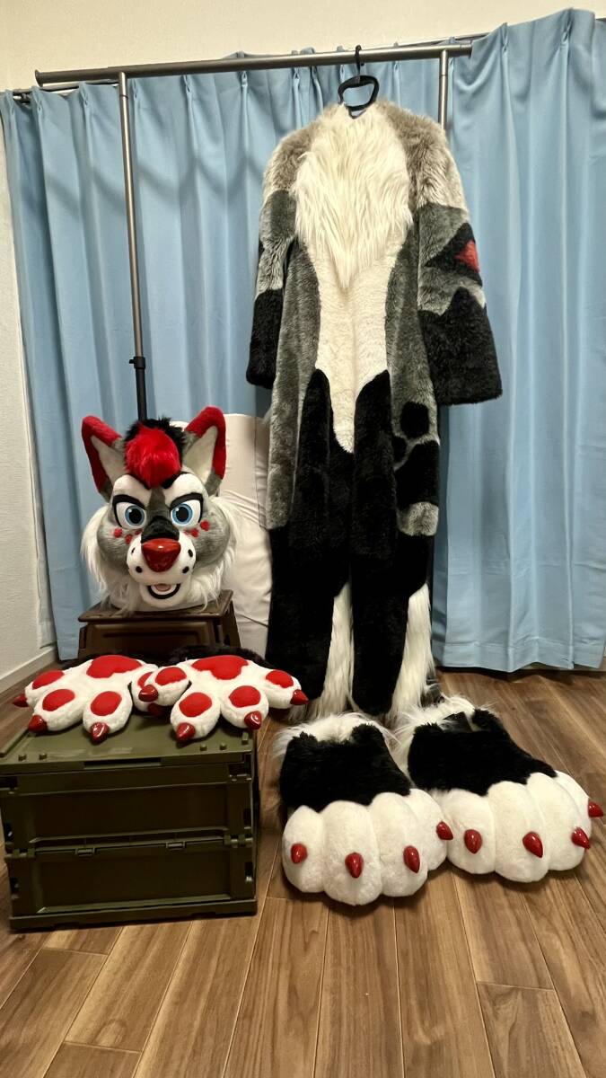 全身一体型 着れるぬいぐるみ】 着ぐるみ アトラク 1/1 コスプレ 白い