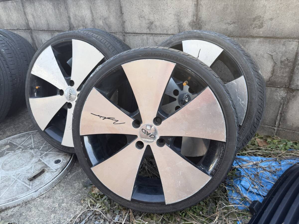 中古】ギャルソン DAD ドラッグC メッキホイール 14インチ 4穴