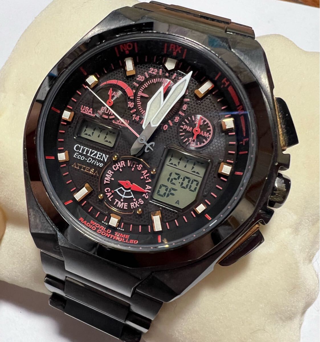 ブランド腕時計 美品☆CITIZEN ATTESA/アテッサ エコ・ドライブ電波
