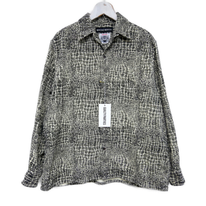 美品☆WACKO MARIA☆17年品 ウルフズヘッド アロハシャツ☆M 白☆松田