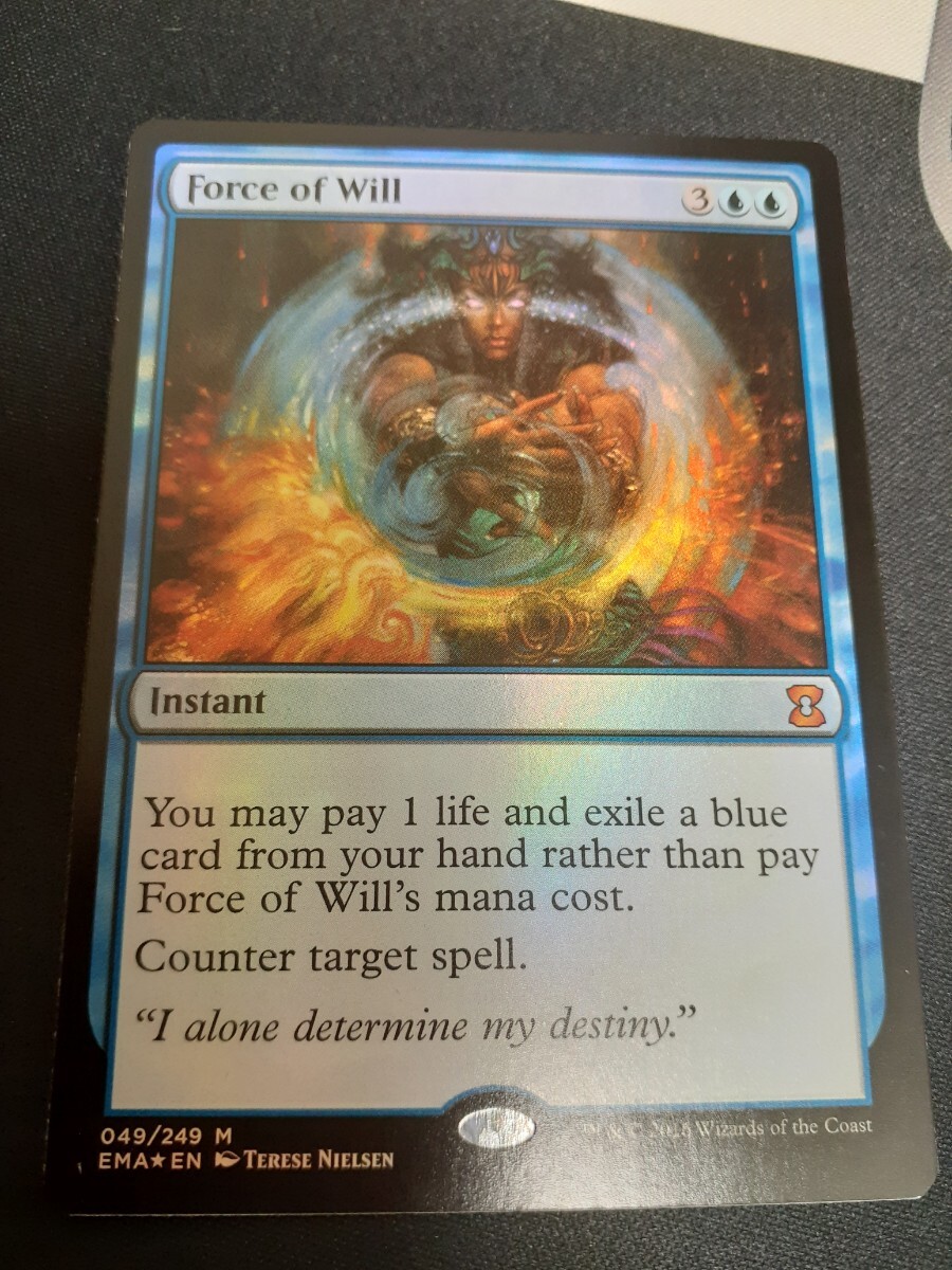 新品】MTG《意志の力/Force of Will》オリジナル 拡張アートFoil