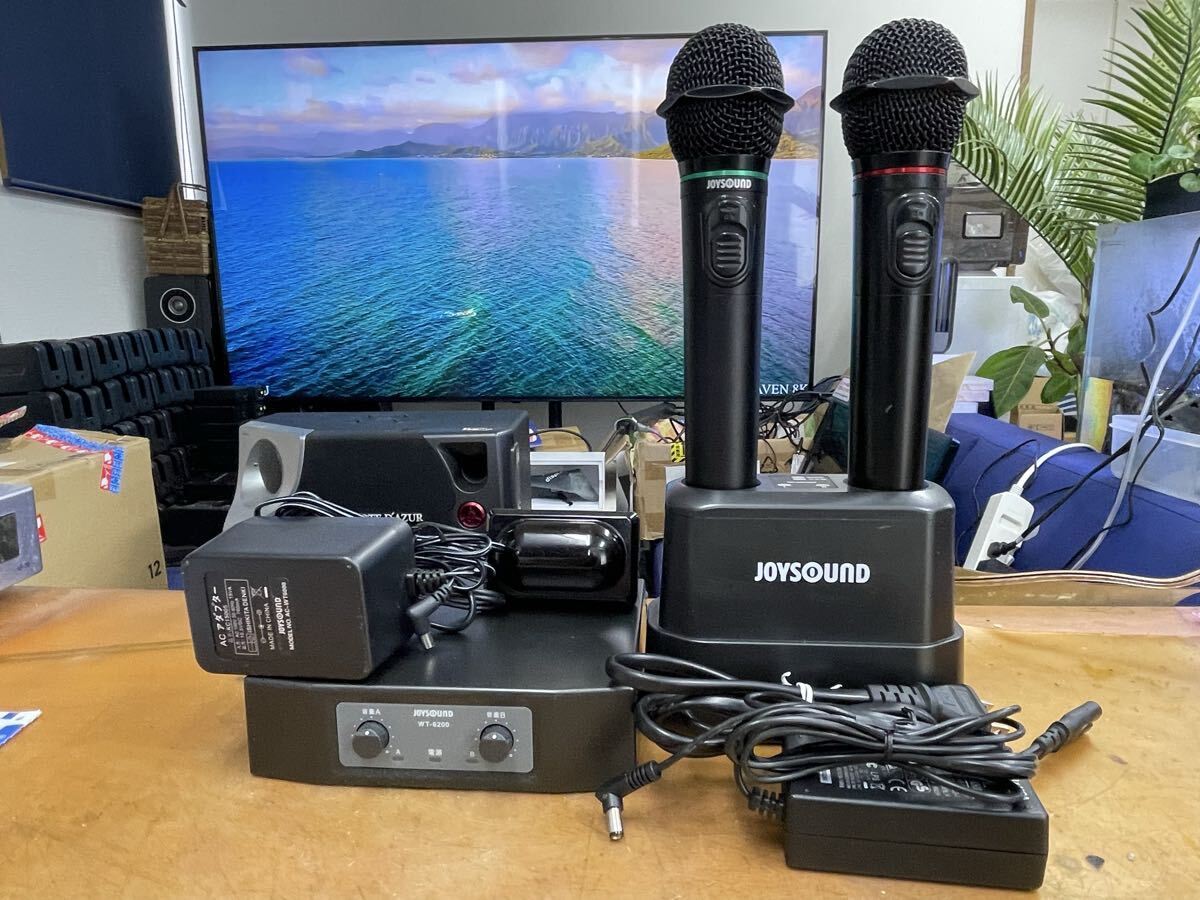 カラオケ！JOYSOUND 赤外線ワイヤレスマイク WM-610 ×2本 & マイク充電