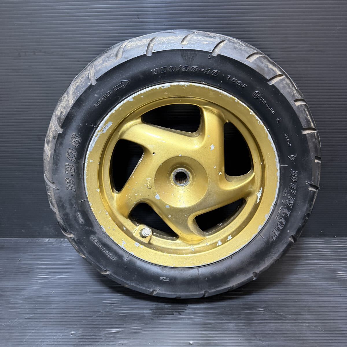 中古】ホンダ 純正 ライブ ディオ Dio ZX AF35 AF34 リア ホイール 黒