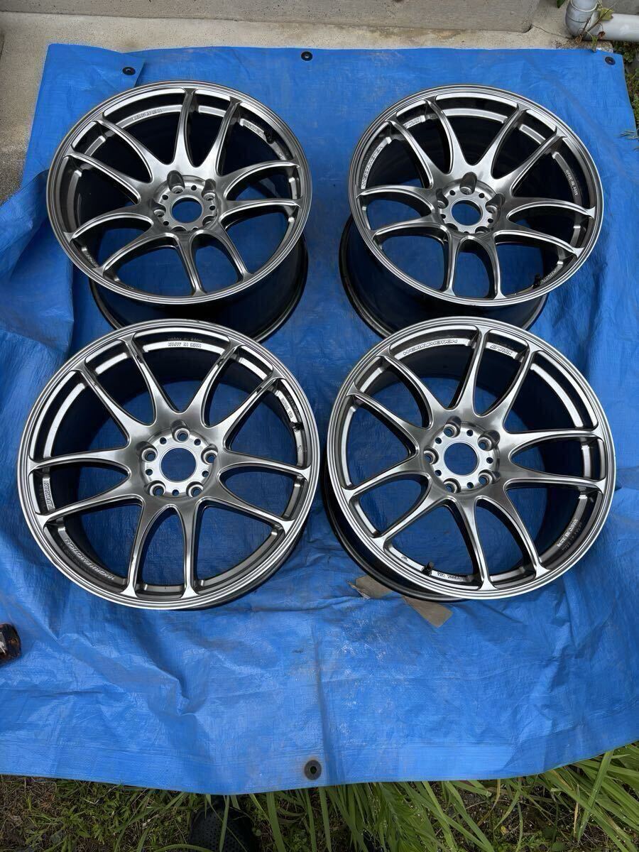 メッキ綺麗 WORKワーク VS-KF 18インチ pcd114.3 5穴vskf 深リム R32