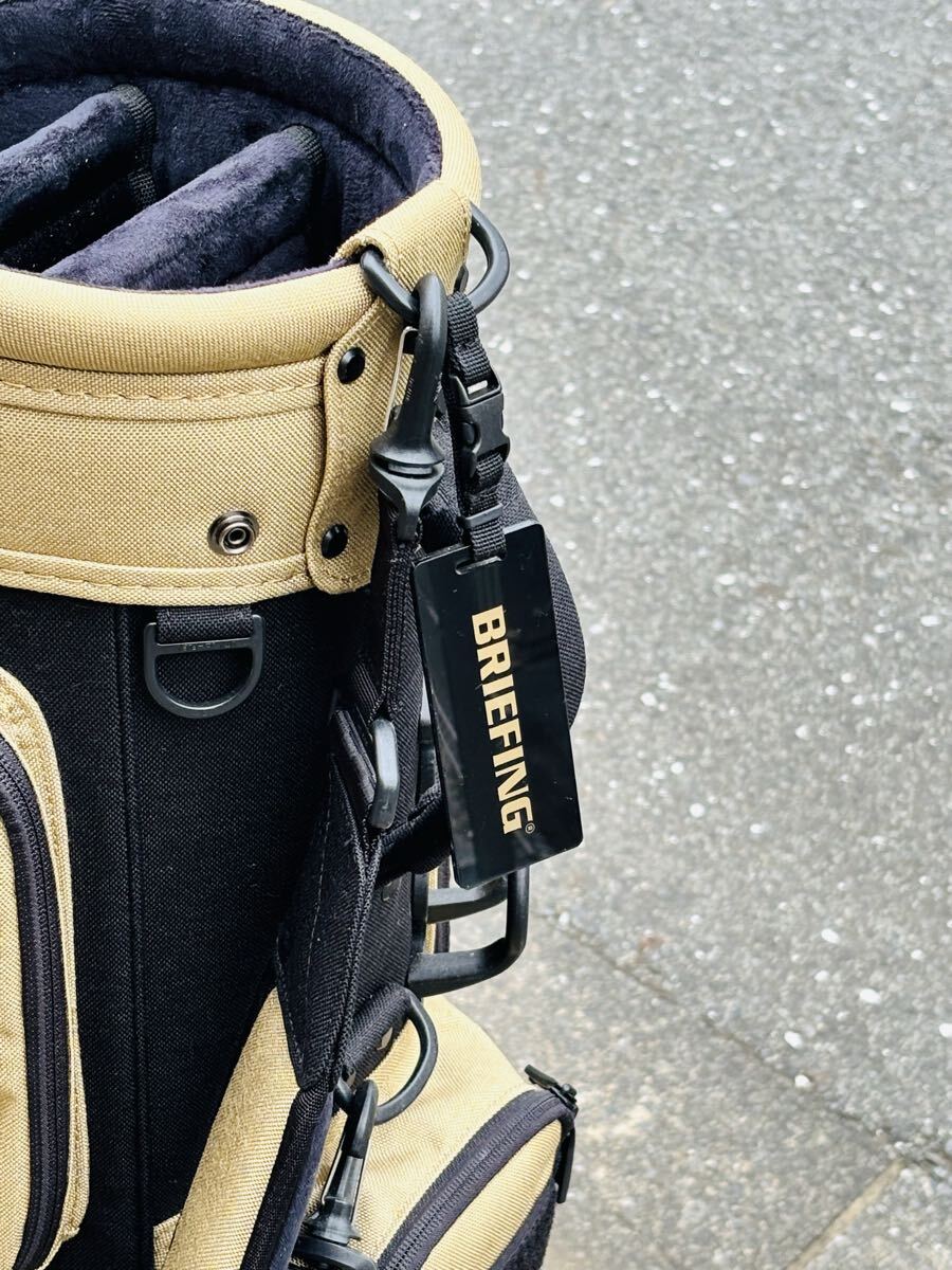 美品 BRIEFING BEAMS GOLF 別注 デッキグリーン キャディバッグ