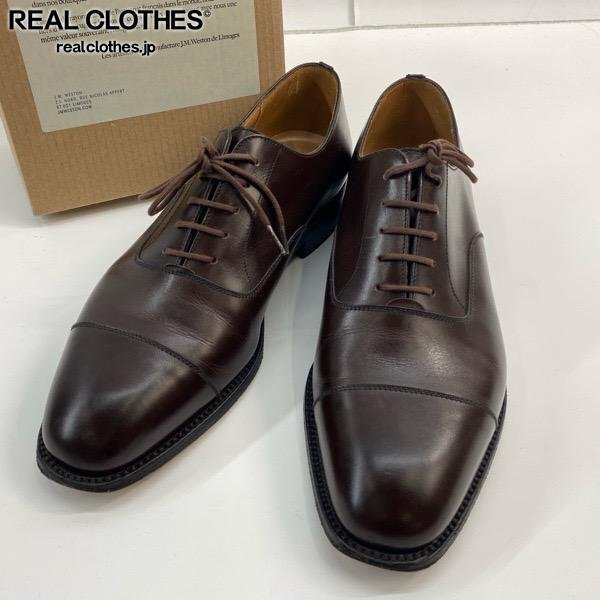 中古】美品 J.M.WESTON 300 ストレートチップ 8E ダークブラウン 11