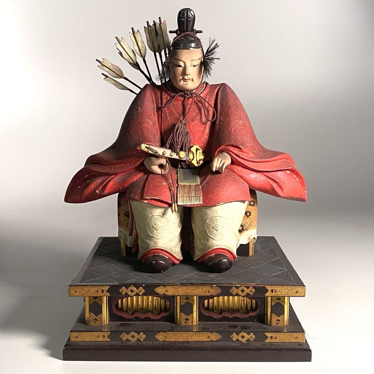 真作/業山/菅原道真像図/人物図/布袋屋掛軸HH-662 真作/業山/菅原道真像図/ 美術品・アンティーク・コレクション 人物図