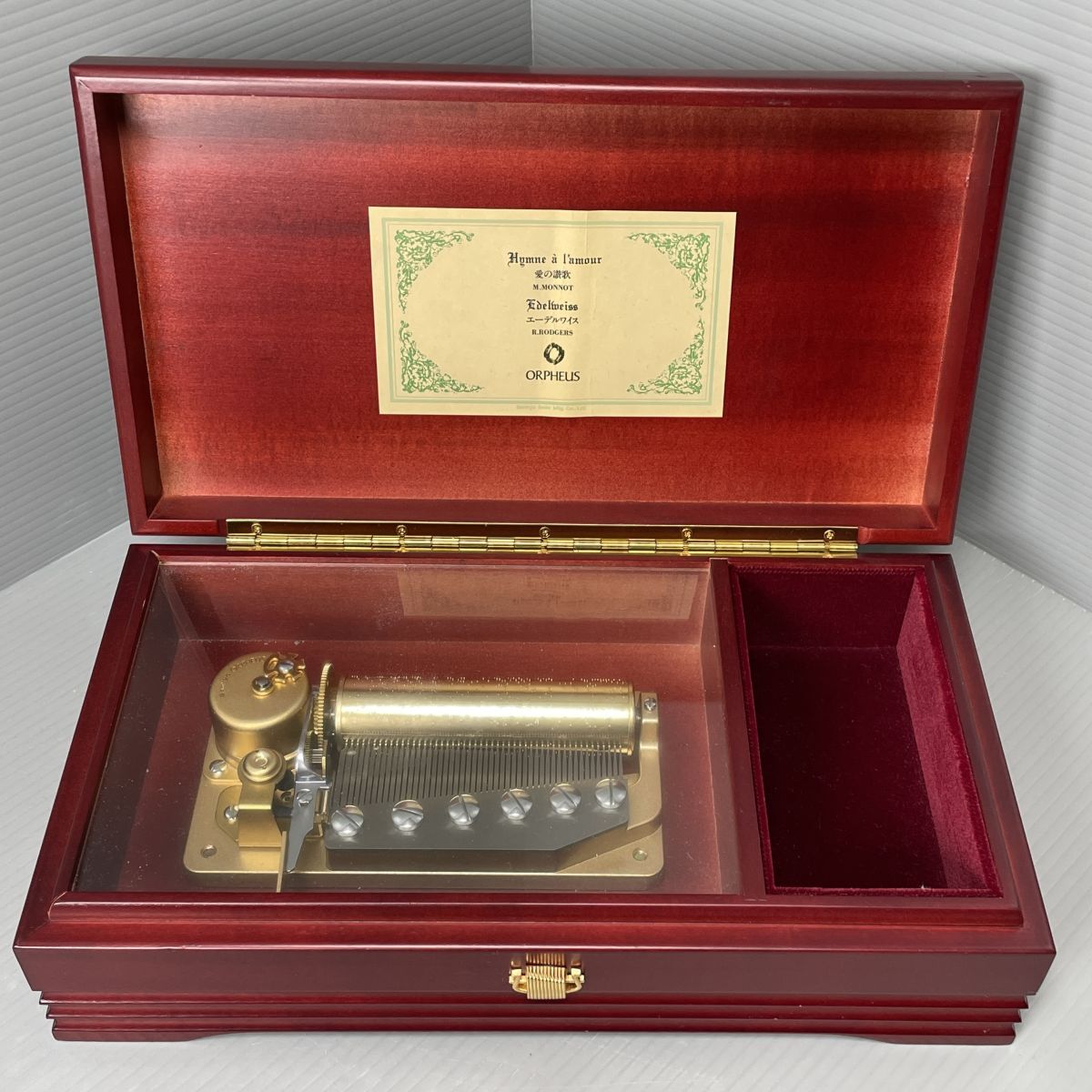 Sankyo ORPHEUS オルゴール 透明ケース付き SANKYO オルゴール ベルボックス 蜂のベル付き ジュエリーボックス 三