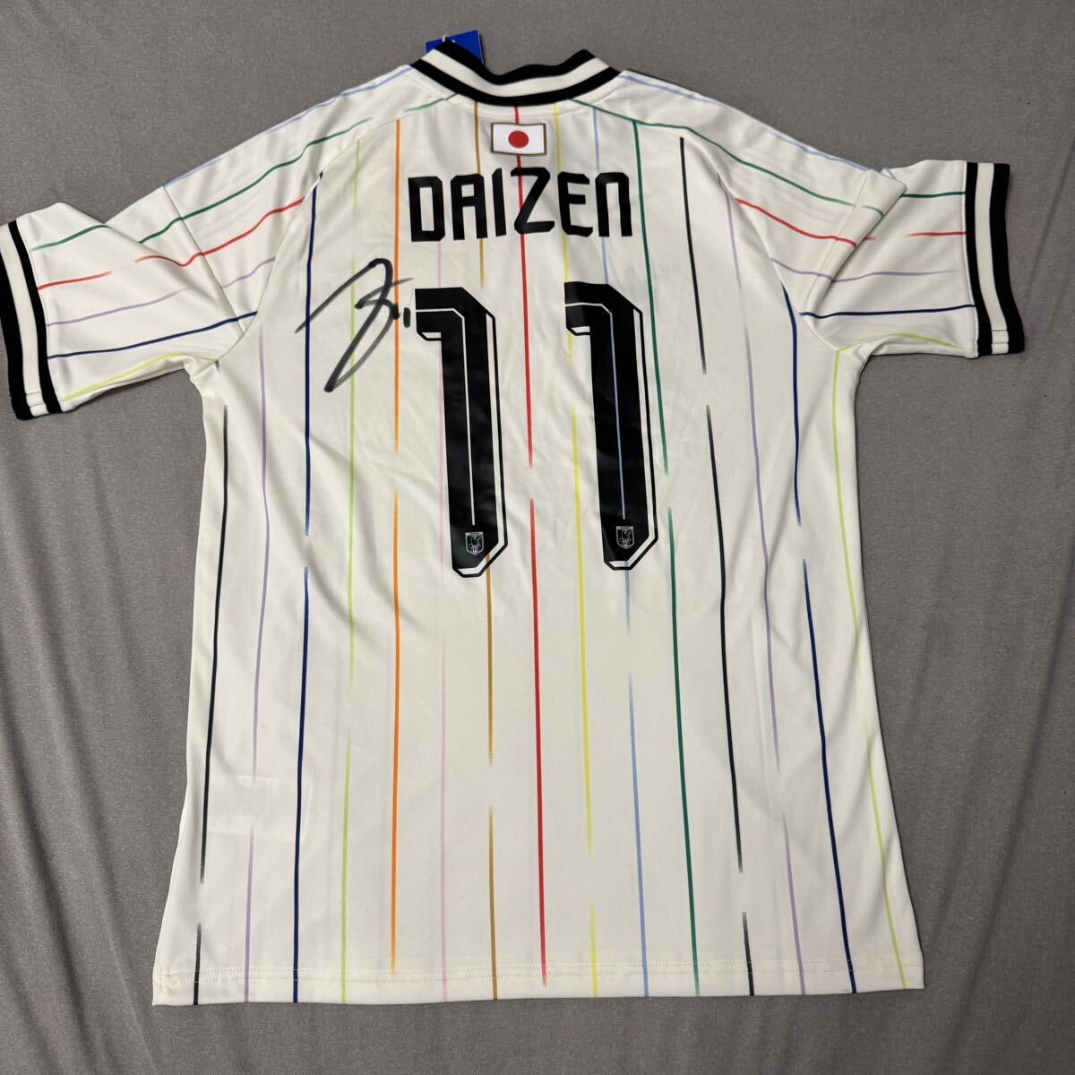 1997年  横浜マリノス GK サッカーシャツ サイン入り 1997 横浜マリノス 中河昌彦 選手支給 実使用 GK ユニフォーム 16番
