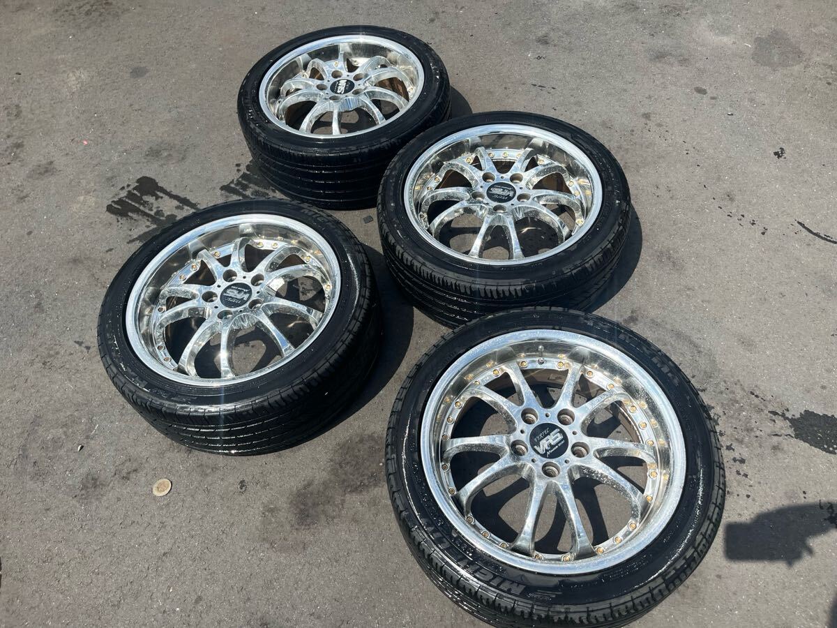 中古】MANARAY SPORT VERTEC VRS 18×8.5 J 9.5J 5/114 +45 チェイサー