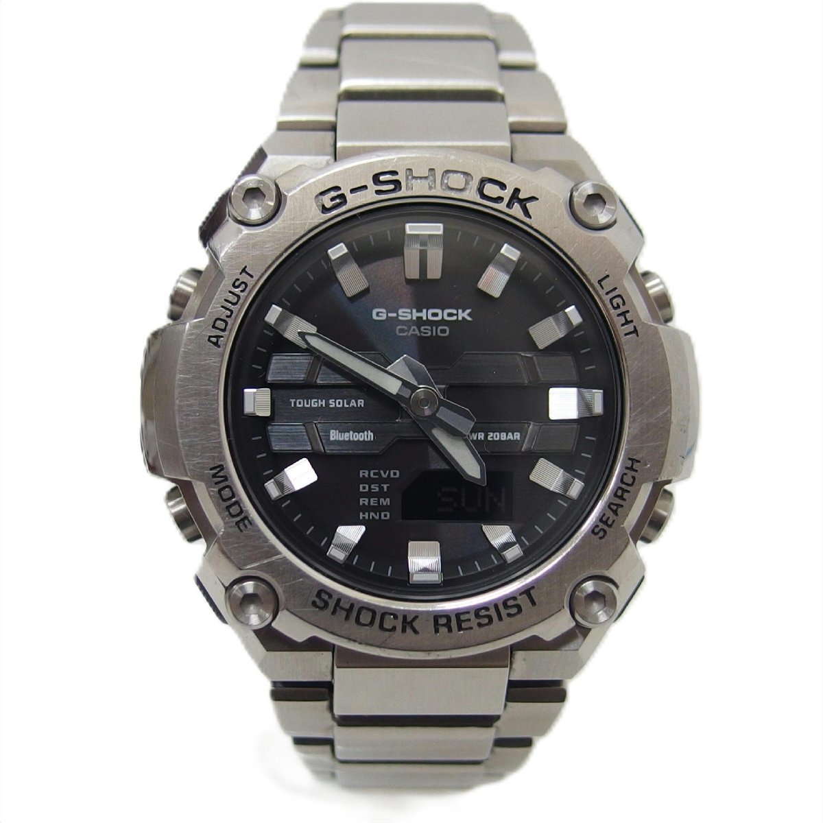 新品】未使用☆カシオ G-SHOCK G-STEEL GST-W300-7AJF 白金 ミドル