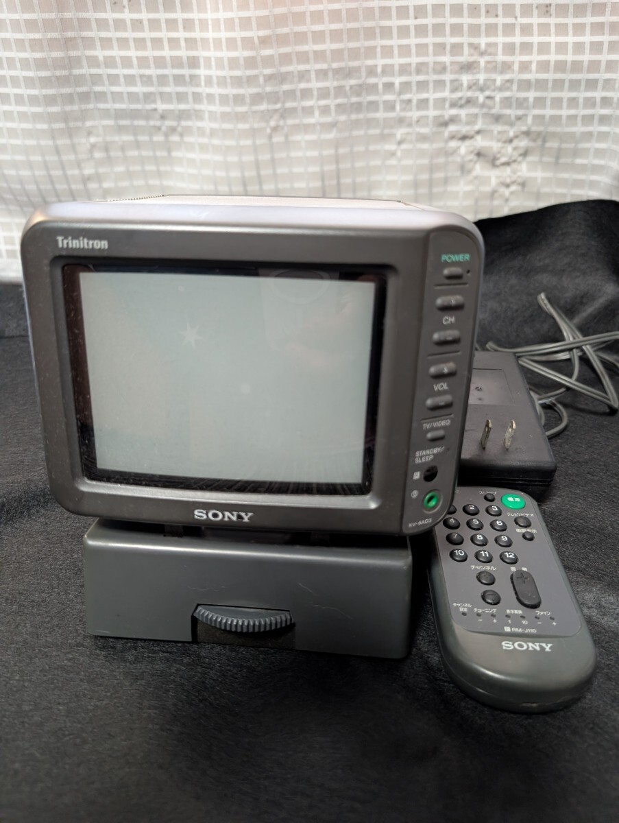 〓SONY/ソニー 6インチカラーテレビ トリニトロン KV-6AD3 現状 小型