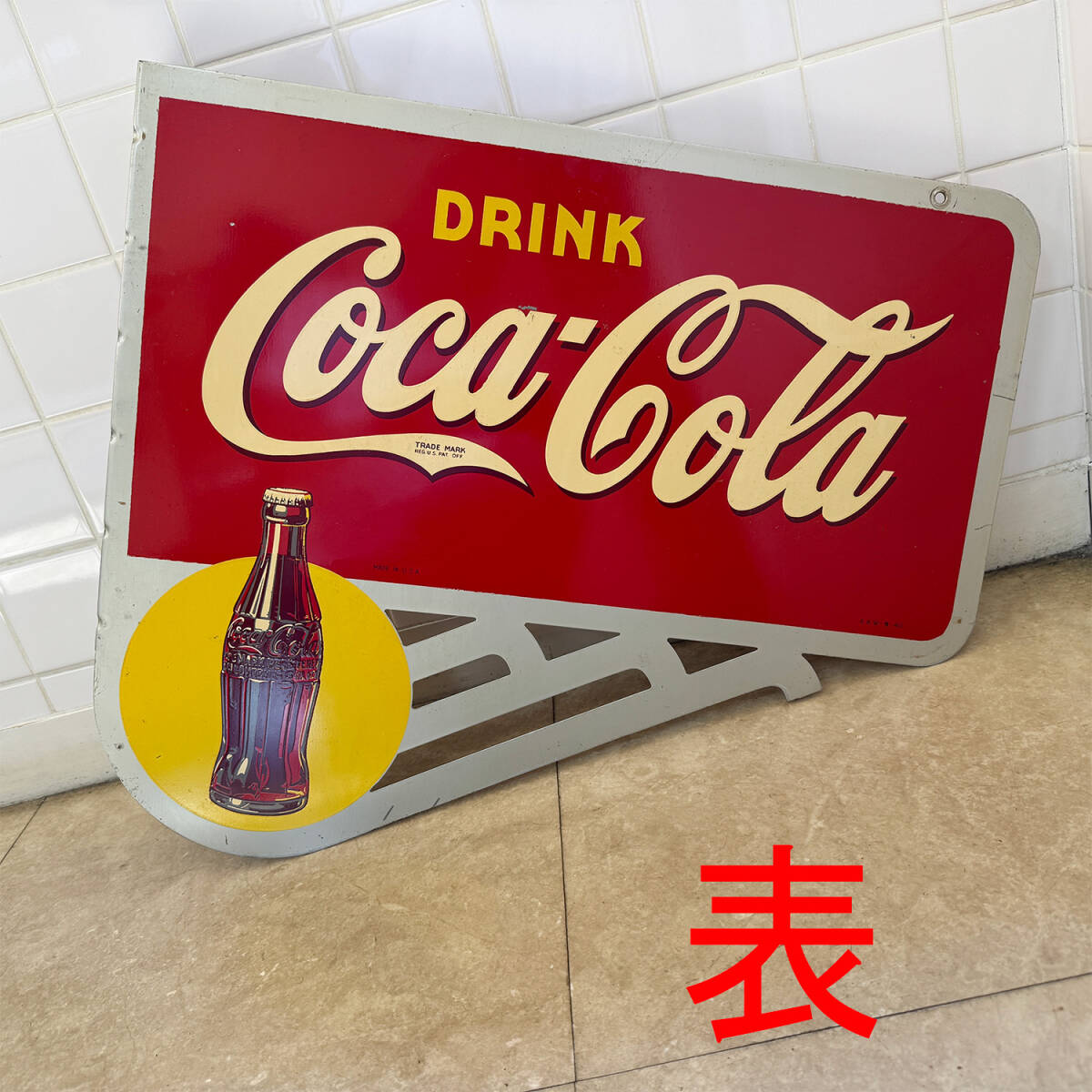 コカコーラ 看板 木製 アンティーク風 ウッド サインの落札情報詳細