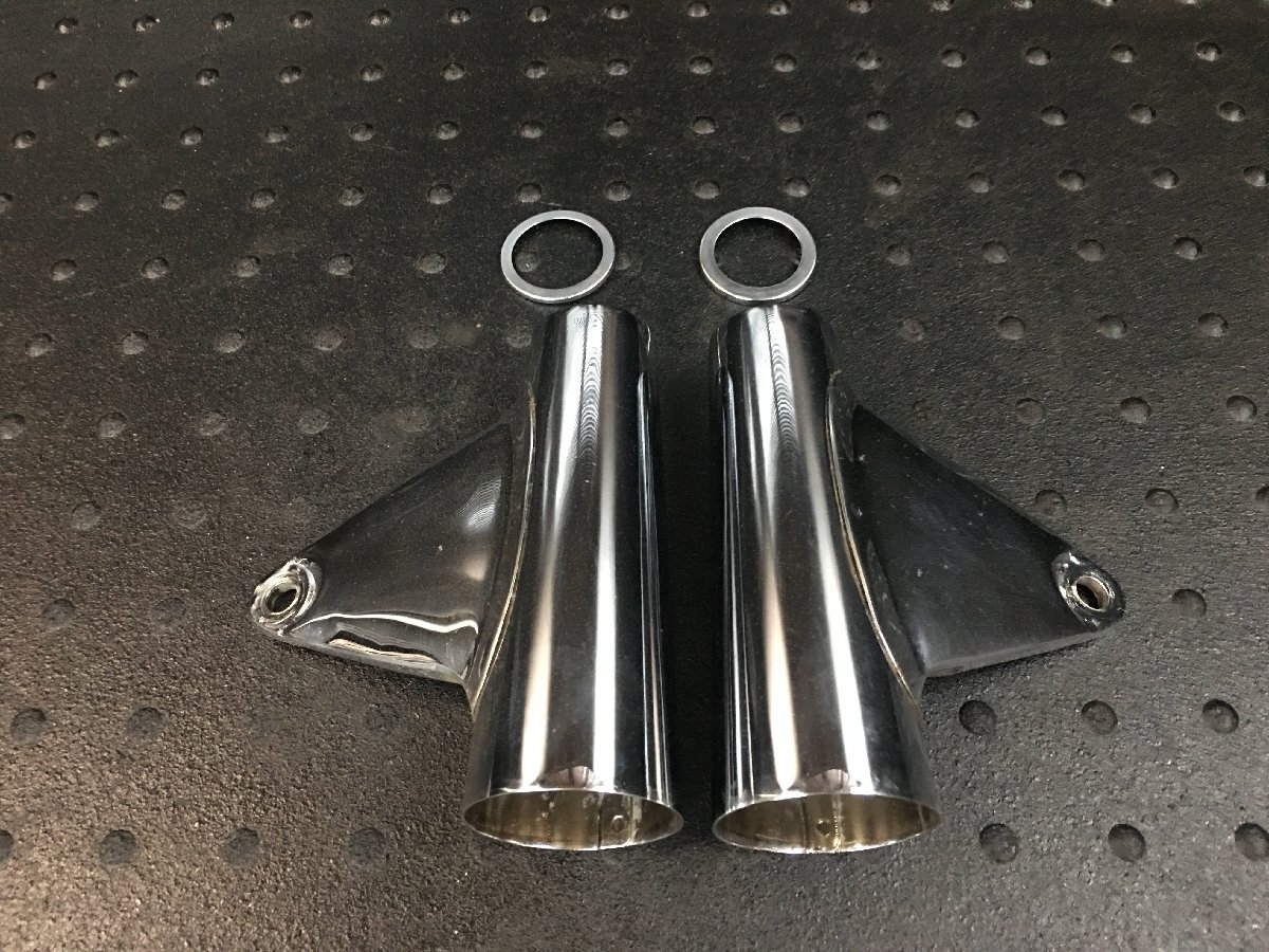 O】当時物 KAWASAKI KH250 純正 ヘッドライトステー 左右セット 中古品