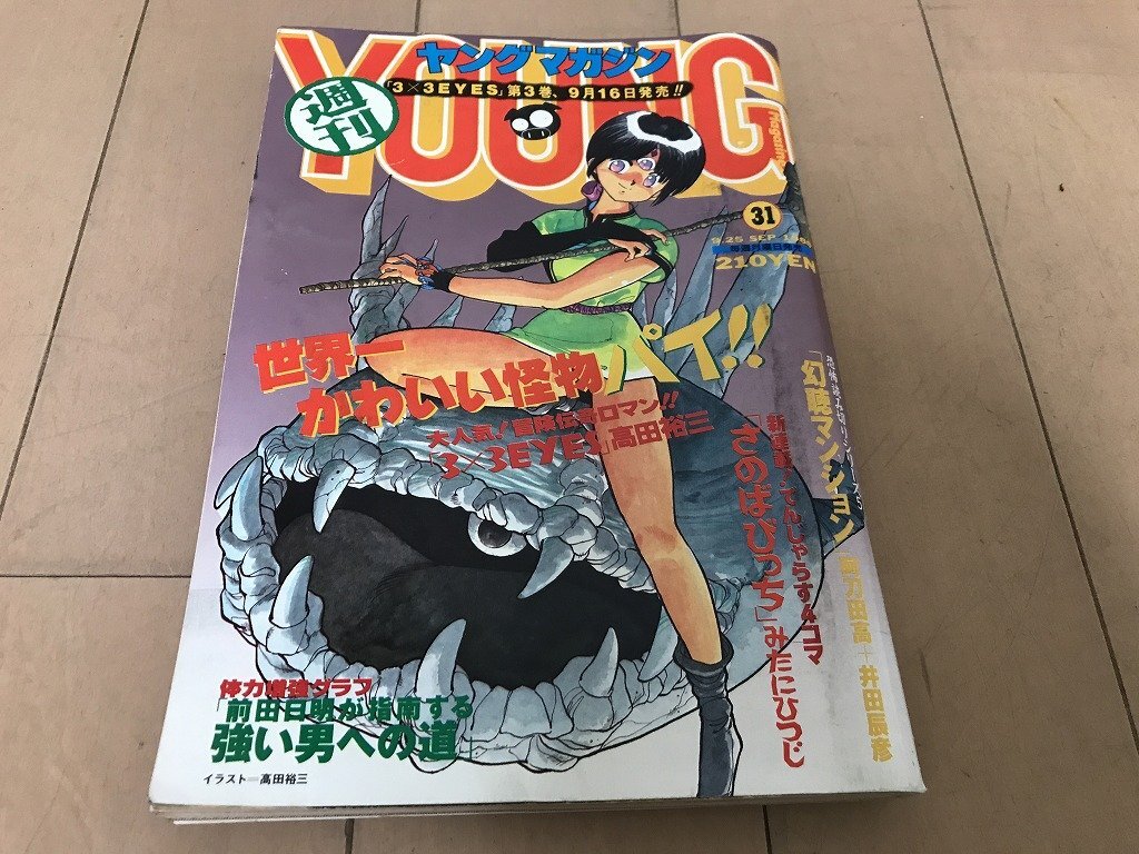 ヤングマガジン1990年No.11○3×3EYES・ゴリラーマン・柔道部物語