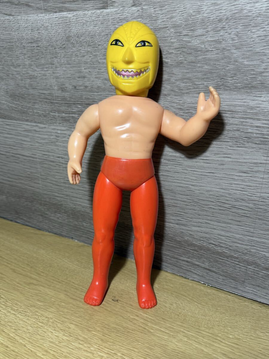 中古】当時物 タイガーマスク 敵 ゴールデンマスク 中嶋製作所 ソフビ