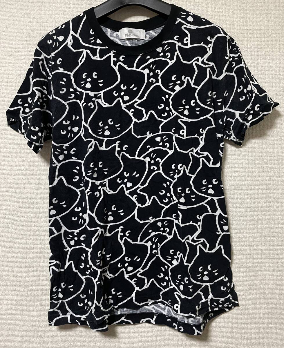 中古】Ne-net ネネット にゃー 魚 鮭 Tシャツ サイズ2 日本製の落札