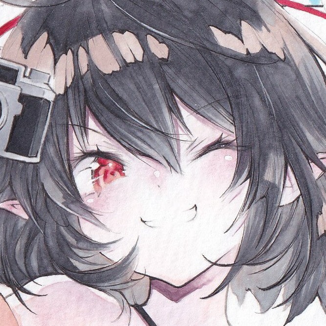 新品】【東方】射命丸文 手描きイラスト/B5（not色紙)/水墨画/送料無料