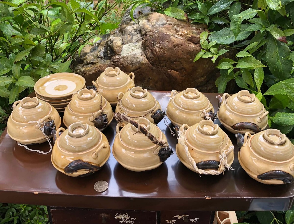 中古】信楽焼 狸 茶釜 分福茶釜 狸山作 タヌキ ぶんぶく茶釜 信楽焼甕