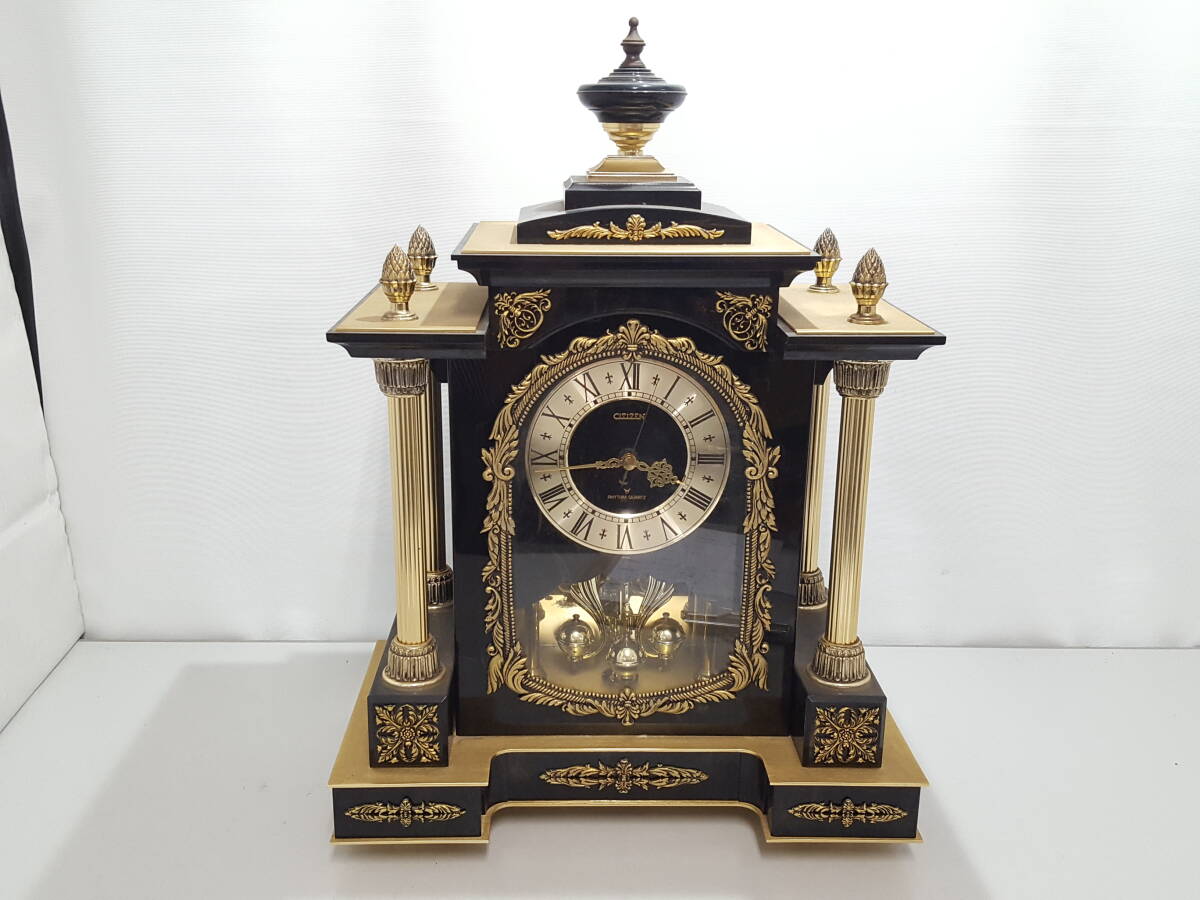 中古】∮昭和レトロ シチズン 大型 壁掛け時計 直径38cm 動作良好