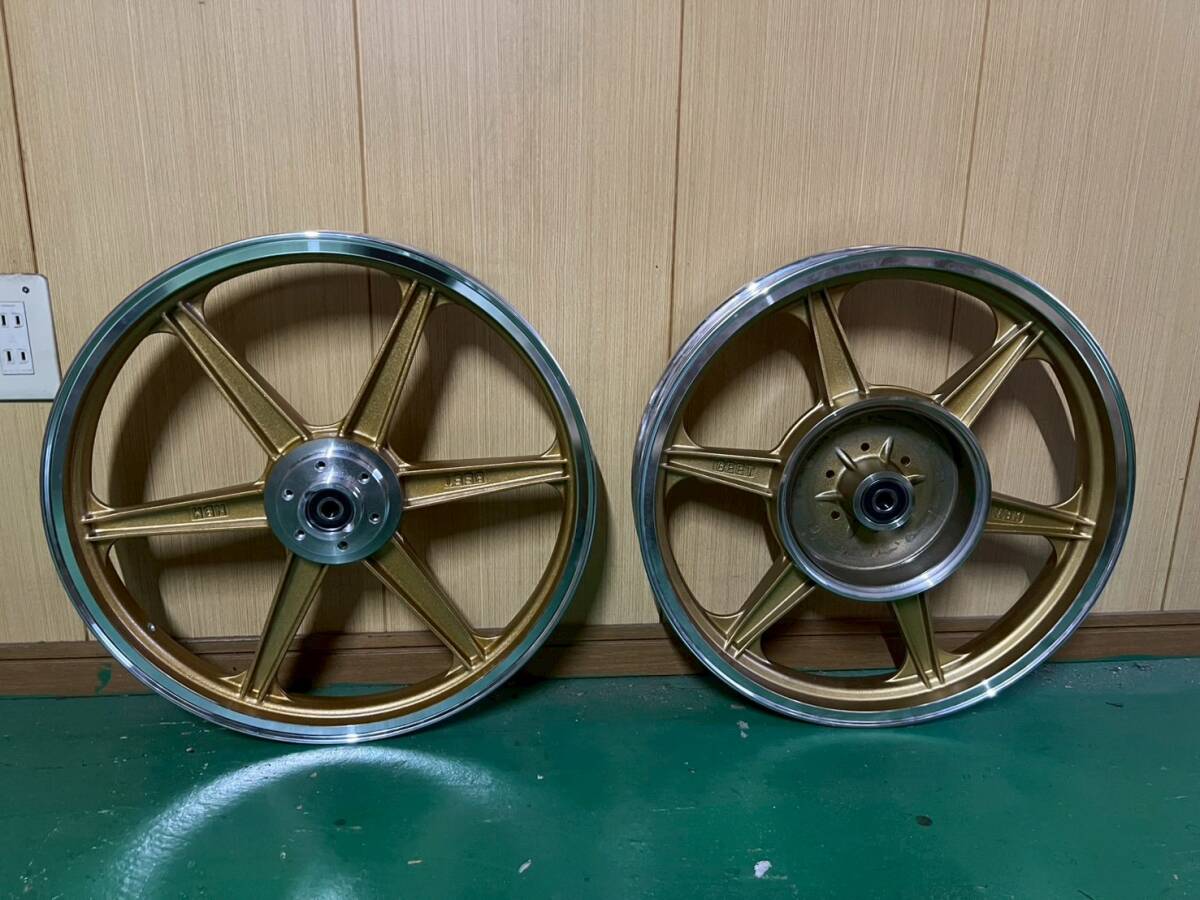 中古】GSX400E 刀 後期型 スズキ純正 ホイール Wディスク用 前後18