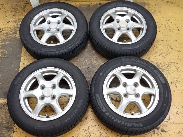 軽量！鍛造！スバル 純正OP BBS 13インチ 4.00B OFF+45 4H PCD100 ハブ