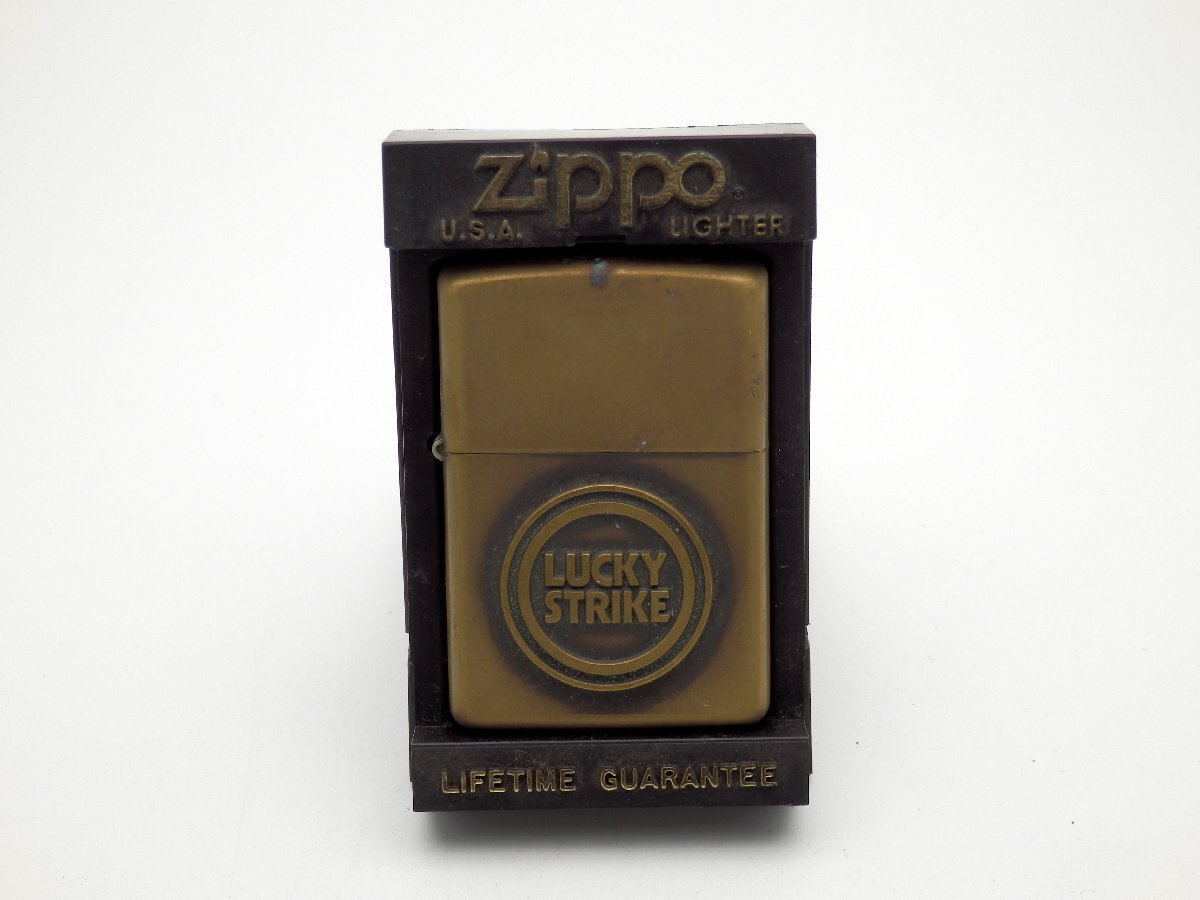 貴重 Zippo ラッキーストライク バイク メタル貼り 1994年製 シリアル