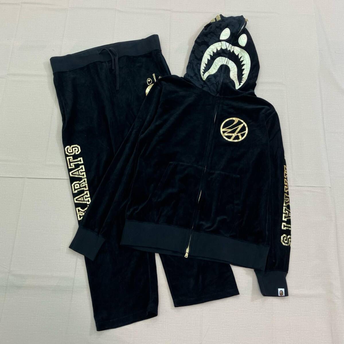 中古】24karats adidas 第一弾 ジャージ XO EXILE セットアップ 黒 金