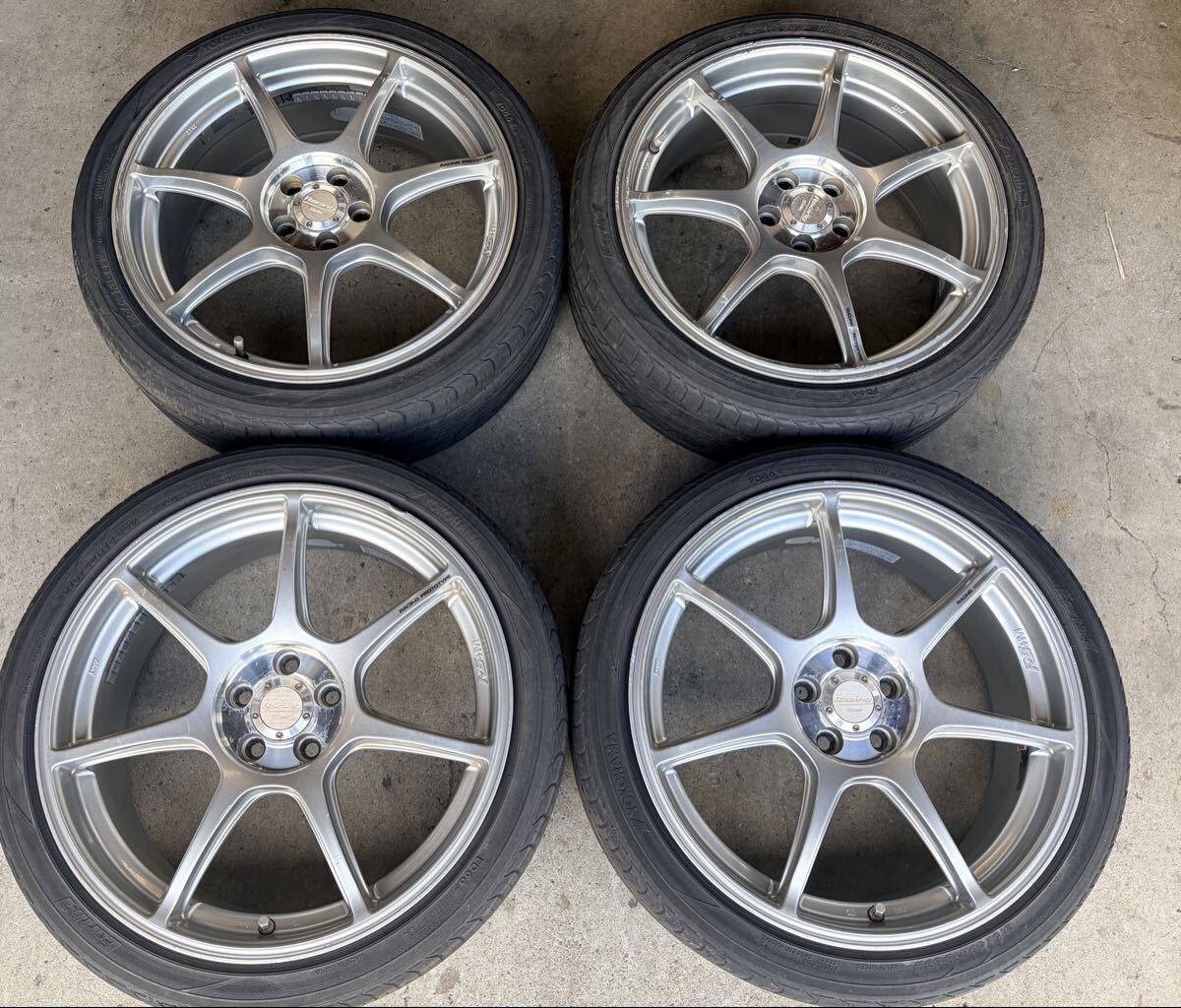 ENKEI RPF1rs 15×8J +28 PCD100-4H A052 225/50R15付 2本セットの落札