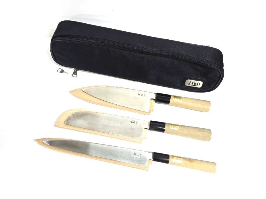 辻調理師専門学校 包丁セット堺石藤 日本武 INOX(ステンレス) 牛刀24cm