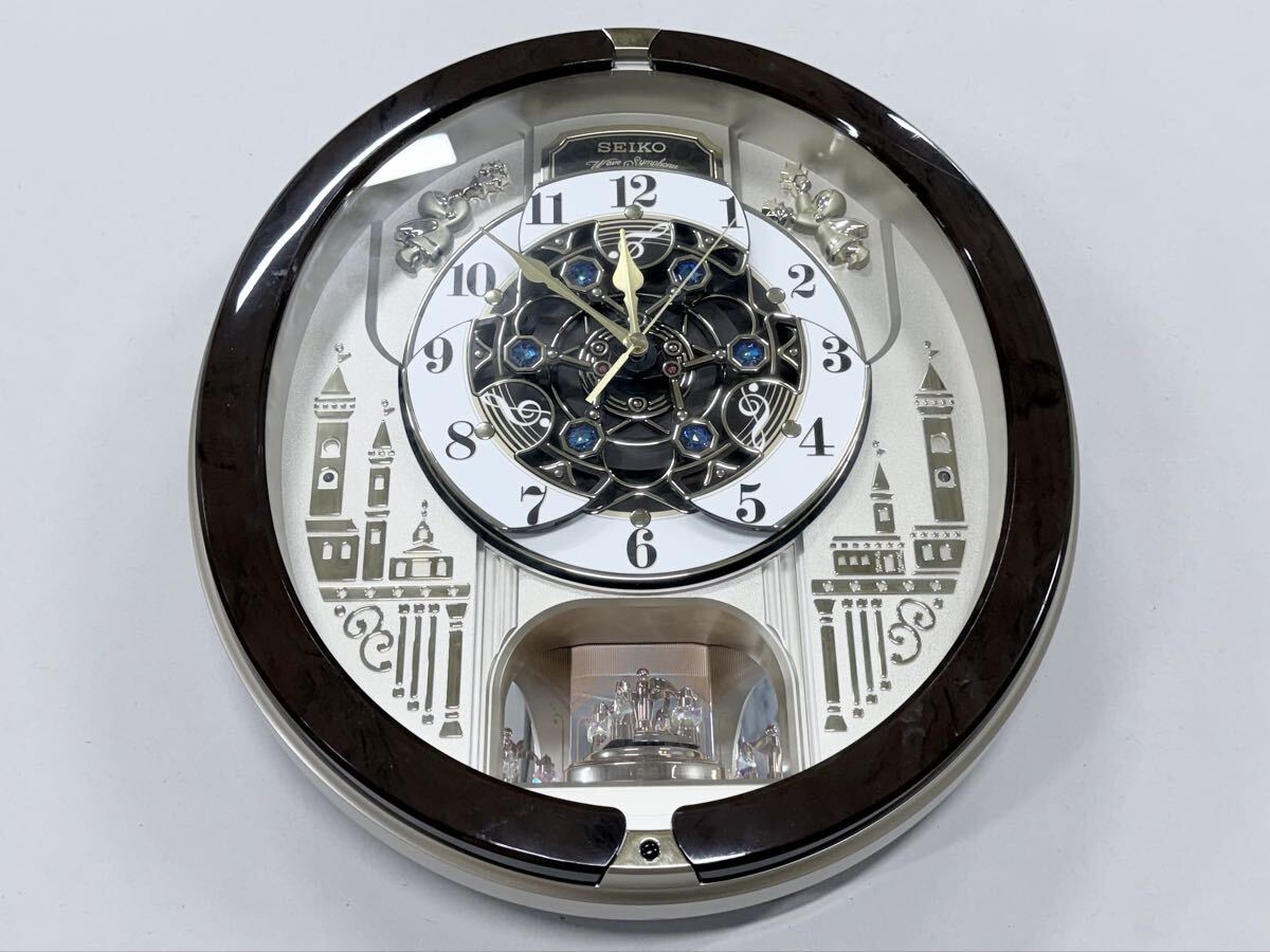 動作品 セイコー SEIKO 電波時計 ウェーブシンフォニー AM222S 壁掛け