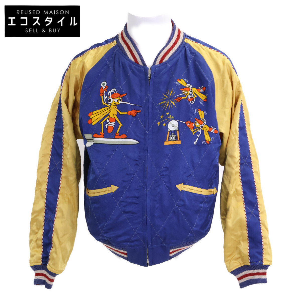 1円 美品 トイズマッコイ BECK 666 ライダースジャケット 40 ネイビー