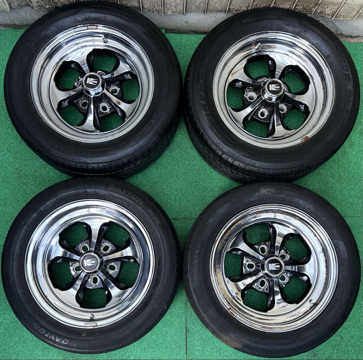 中古】クレーガー15インチ、深リム サビ、腐食、変色あります。9Jと11J