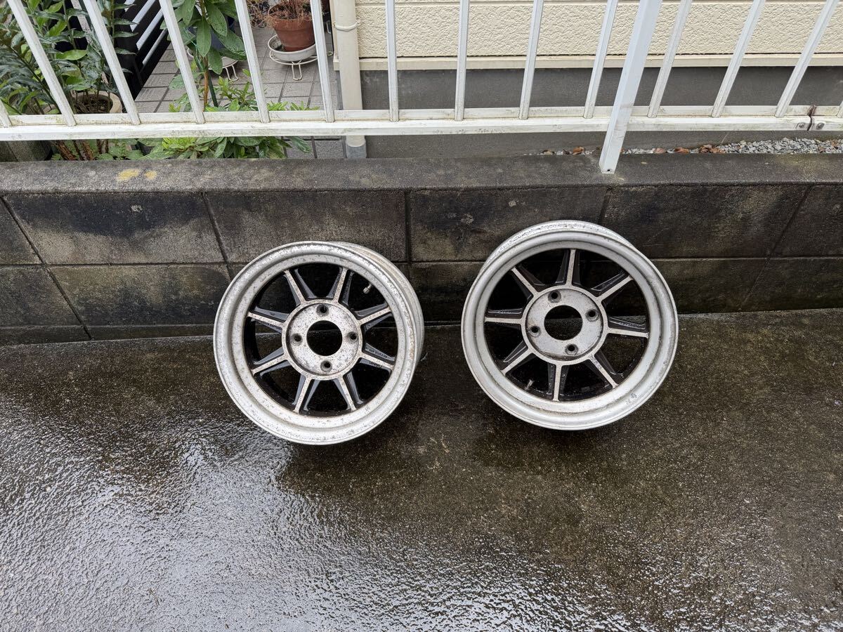 中古】当時もの ハヤシレーシング 深リム CRタイプ4穴 9J オフセット