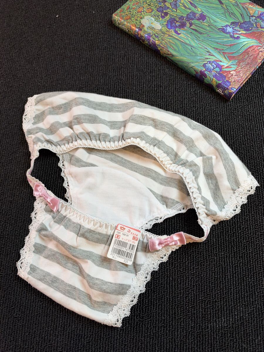 新品】新品☆エメフィール ピンク ストライプ ショーツ M ギャルの落札