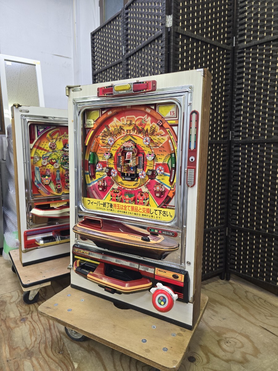 パチンコ実機 レトロ！NISHIJIN 西陣◇デジパチ「春一番」◇A8524の