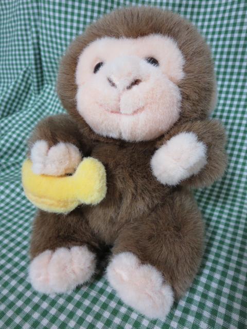 古いバナナを持ったサルのぬいぐるみ 22cm ナカジマの落札情報詳細