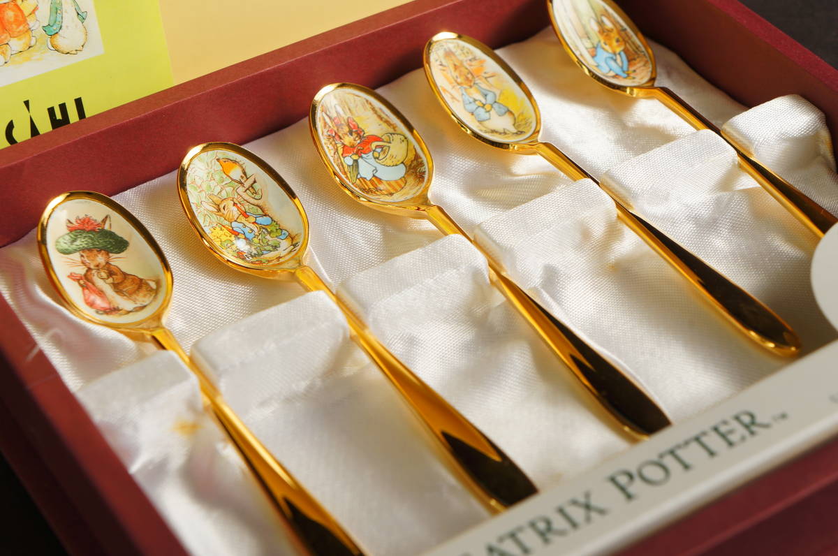 ピーターラビット スプーンセット 5本 金 ゴールド / PETER RABBIT