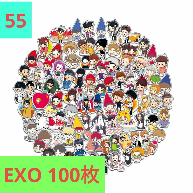 新品 Exoステッカー100枚 韓流スター かっこいい 新品 防水ステッカー の落札情報詳細 ヤフオク落札価格情報 オークフリー スマートフォン版