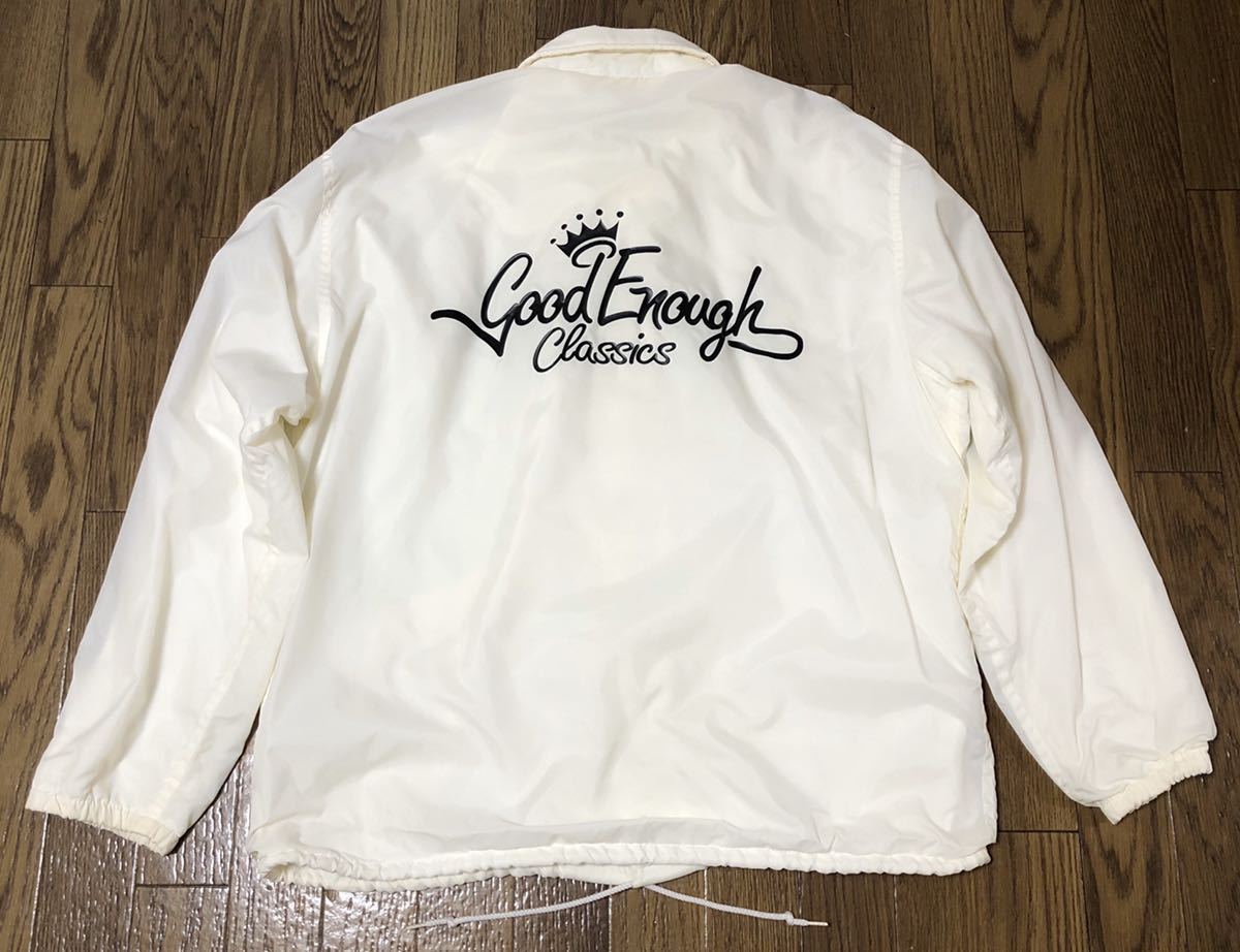 90s 初期 グッドイナフ GOODENOUGH classicsロゴ コーチジャケット オリジナル 白 サイズ L 良品 の落札情報詳細| ヤフオク落札価格情報 オークフリー・スマートフォン版 90s 初期 グッドイナフ GOODENOUGH classicsロゴ コーチジャケット オリジナル 白 サイズ L 良品 の落札情報詳細| ヤフオク落札価格情報 オークフリー・スマートフォン版